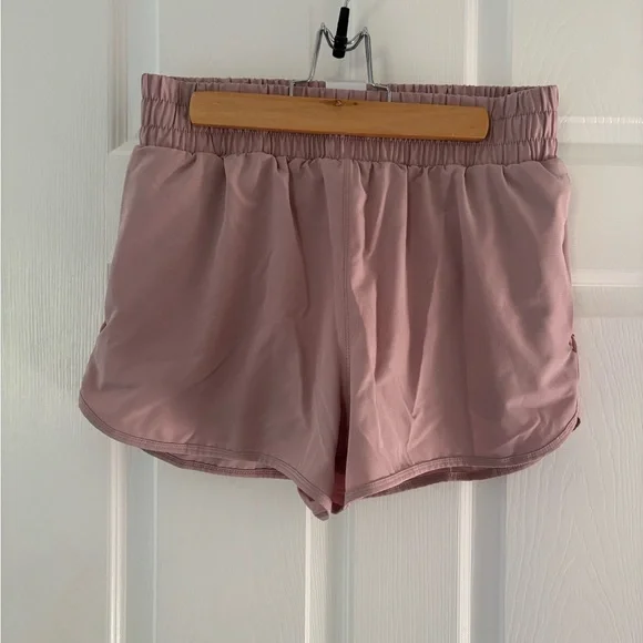 Pale Pink Running Shorts | Zip Pockets + Inner Briefs | EUC - Picture 9 of 10